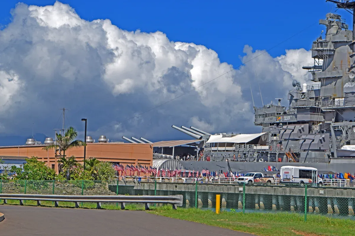 Battleship USS Missouri at Ford Island on a small-group Pearl Harbor tour