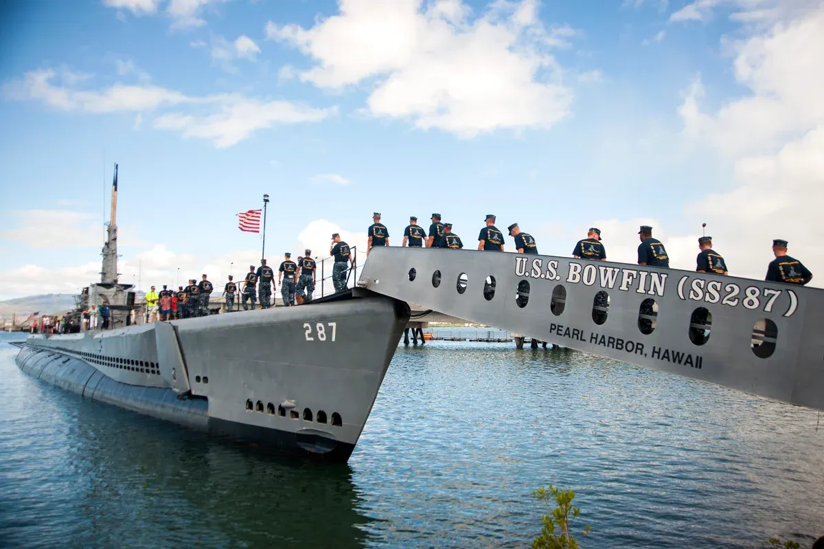 USS Bowfin submarine at its berth, a stop on Pearl Harbor tours from Honolulu